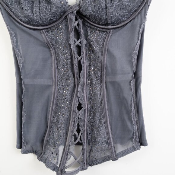 VICTORIA'S SECRET grey corset lingerie size 34B - Picture 6 of 11